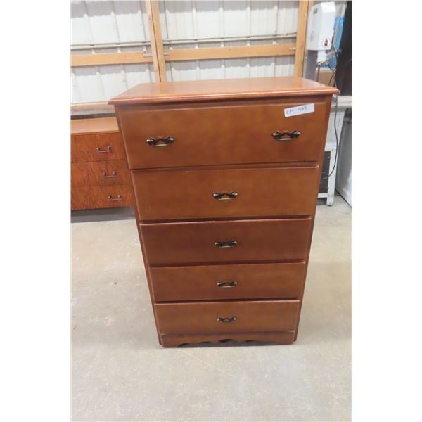 Maple Five-Drawer Dresser (44" x 26.5" x 16.5")