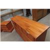 Image 3 : Pine Dresser (33" x 61" x 17") with Two Nightstands (24" x 16" x 24")