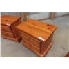 Image 8 : Pine Dresser (33" x 61" x 17") with Two Nightstands (24" x 16" x 24")