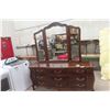 Image 1 : Dresser (33" x 75" x 21") with Tri-Fold Mirror (49" x 58")