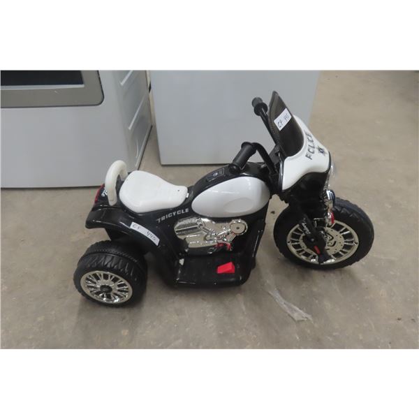Ride-On Battery-Powered Police Bike