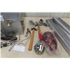 Image 6 : Metal Tool Box with Hammers, Booster Cable, and Assorted Tools