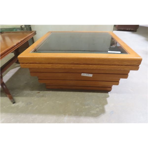 Oak Coffee Table/Display Case Combo (16" x 35" x 33")