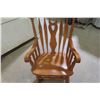 Image 3 : Wooden Rocking Chair with Carved Back Design