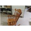 Image 6 : Wooden Rocking Chair with Carved Back Design