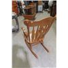 Image 7 : Wooden Rocking Chair with Carved Back Design