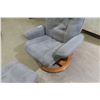 Image 4 : Micro-Suede Swivel Living Room Chair with Ottoman