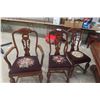 Image 5 : Walnut Antique Dining Room Table with Six Chairs