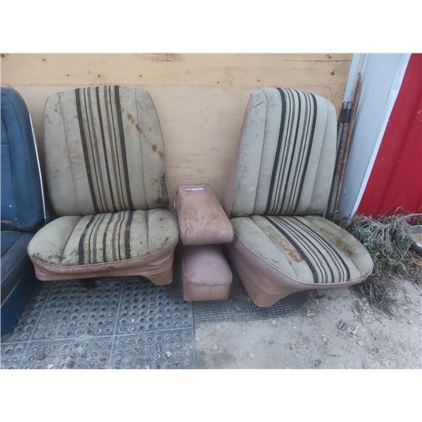 Two K5 Blazer Seats with Console, Needs Recovering