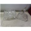 Image 2 : Crystal and Cut Glass Vase, Covered Candy Dish, and More