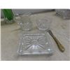 Image 6 : Crystal and Cut Glass Vase, Covered Candy Dish, and More