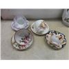 Image 2 : Fancy China Teapot, Bird Figurines, China Plate, Teacups, Saucers, and More