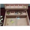 Image 2 : Jewelry Box with Vintage and Fashion Jewelry, Plus Factory-Sealed Prada Perfume