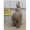 Image 2 : Wood Carved Elephant, 26" Tall, Some Damage