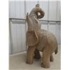 Image 3 : Wood Carved Elephant, 26" Tall, Some Damage