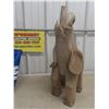 Image 4 : Wood Carved Elephant, 26" Tall, Some Damage