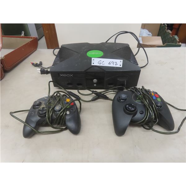 Xbox with Two Controllers, Untested