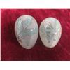 Image 3 : Four Chinese Reverse-Painted Glass Egg Ornaments with Stands