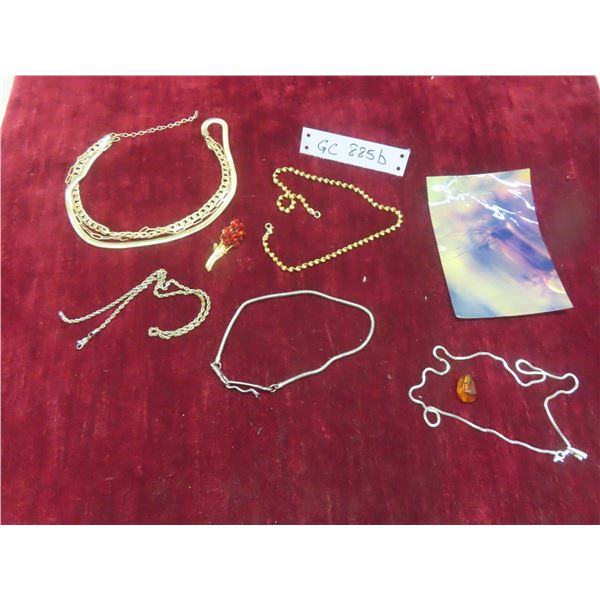 Necklace With Bug Infused Inside Pendant (Picture Included) and Fashion Jewelry