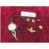 Image 1 : Four Canadian Brass Air Cadet Buttons and Bolo Tie