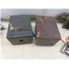 Image 8 : Vintage Cameras with Tripod, Red Duffle Bag & More (Missing Shoulder Strap)