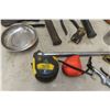 Image 6 : Assorted Hand Tools: Sledge Hammer, Spring Kit, Bar, Pliers, and More