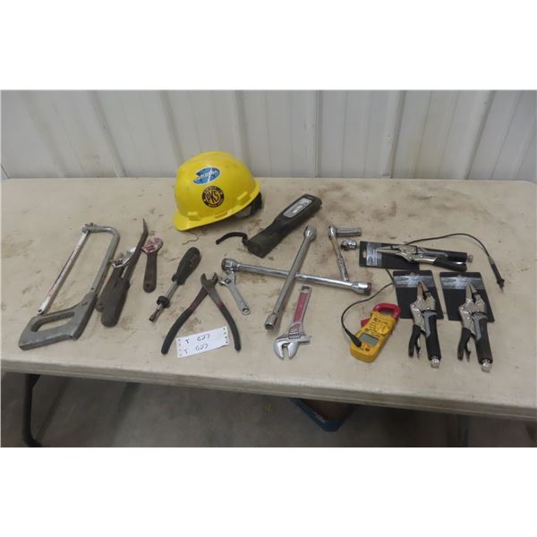 Three New Vise Grips; Hack Saw; Crescent Wrench and More