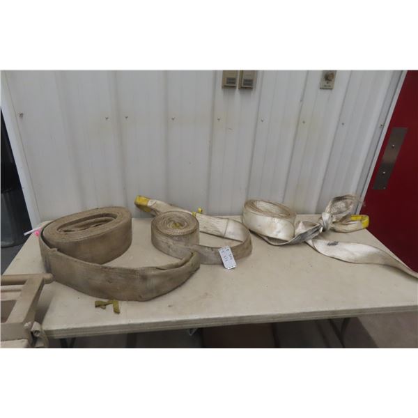 Three Heavy-Duty Tow Straps (One Has a Knot)