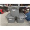 Image 4 : Five Plastic Totes With Lids