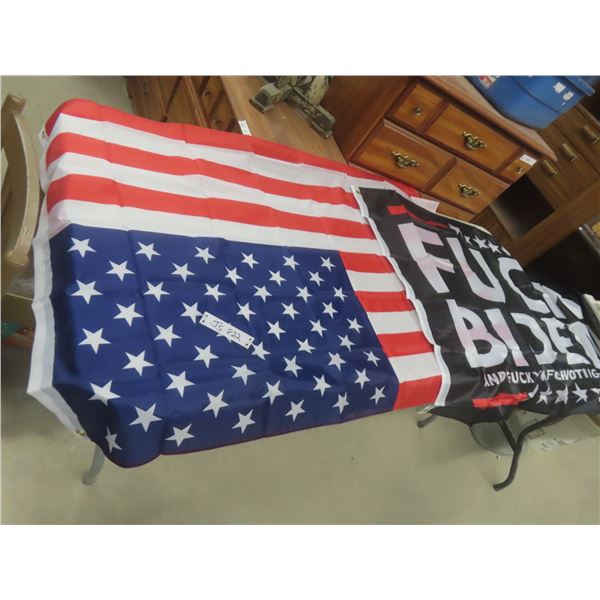 Two Trump Flags 35" x 60"