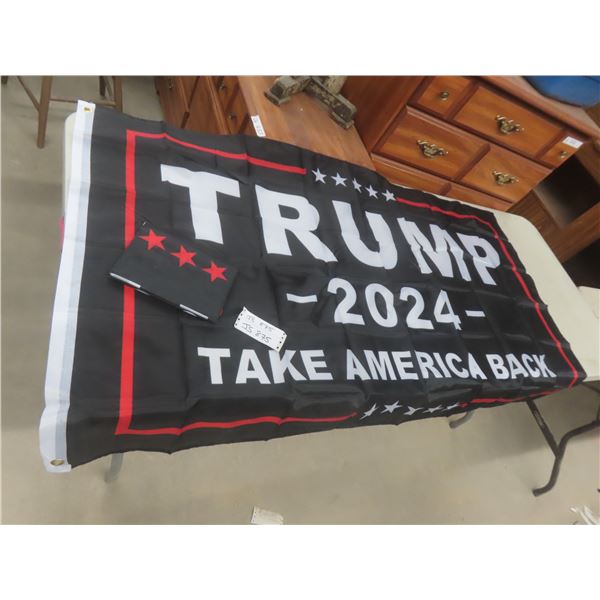 Two New Trump Flags 60" x 35"