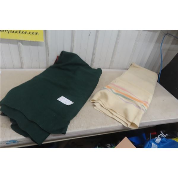 Two Vintage Wool Blankets