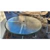 Image 6 : 40" Water-Wave Glass-Top Patio Table, Two Folding Lawn Chairs, Watering Can, and Mazatlán Vase