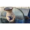 Image 8 : 40" Water-Wave Glass-Top Patio Table, Two Folding Lawn Chairs, Watering Can, and Mazatlán Vase