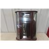 Image 1 : Curved-Glass Wall Display Cabinet, 25" x 20" x 6"