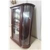 Image 2 : Curved-Glass Wall Display Cabinet, 25" x 20" x 6"
