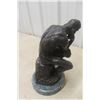 Image 3 : Bronze and Cast-Metal Sculpture 'The Thinker', 10" Tall