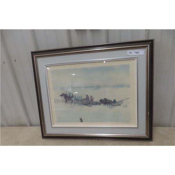 Framed Limited Edition Print 'Heading Home' by Armand Paquette, 24" x 30"