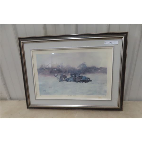 Framed Limited Edition Print '2 Horse Power' by Armand Paquette, 23" x 31"