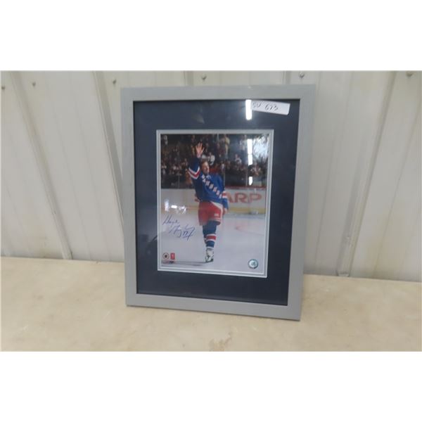 Wayne Gretzky Autographed Framed Photo With COA Sticker, 18  x 22 