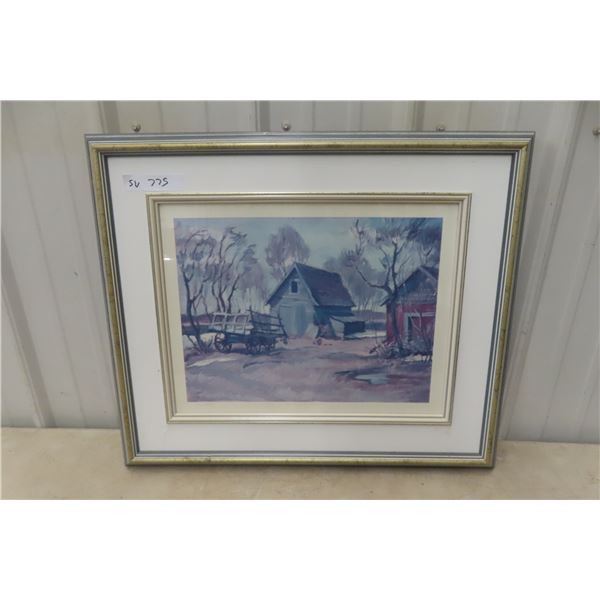Framed Print Hand-Signed by Leo Mol, 1970, 21" x 25"