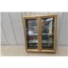 Image 1 : Walnut Display Case, 2 Door, Fancy Style, 28" x 25"