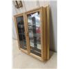 Image 3 : Walnut Display Case, 2 Door, Fancy Style, 28" x 25"