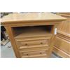 Image 10 : Four-Piece Solid Wood Bedroom Set: Dresser (47" x 27" x 19"), Dresser (40" x 68" x 19"), Bed (64"