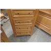 Image 11 : Four-Piece Solid Wood Bedroom Set: Dresser (47" x 27" x 19"), Dresser (40" x 68" x 19"), Bed (64"