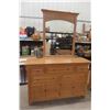 Image 2 : Four-Piece Solid Wood Bedroom Set: Dresser (47" x 27" x 19"), Dresser (40" x 68" x 19"), Bed (64"