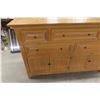 Image 6 : Four-Piece Solid Wood Bedroom Set: Dresser (47" x 27" x 19"), Dresser (40" x 68" x 19"), Bed (64"