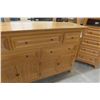 Image 7 : Four-Piece Solid Wood Bedroom Set: Dresser (47" x 27" x 19"), Dresser (40" x 68" x 19"), Bed (64"