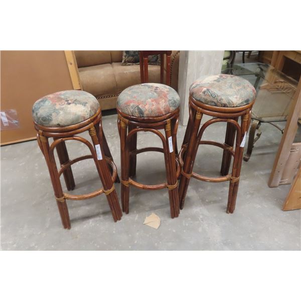 Three Wicker Stools