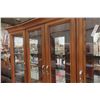 Image 5 : Two-Piece Oak China Buffet/Cabinet, 77" x 64" x 19"